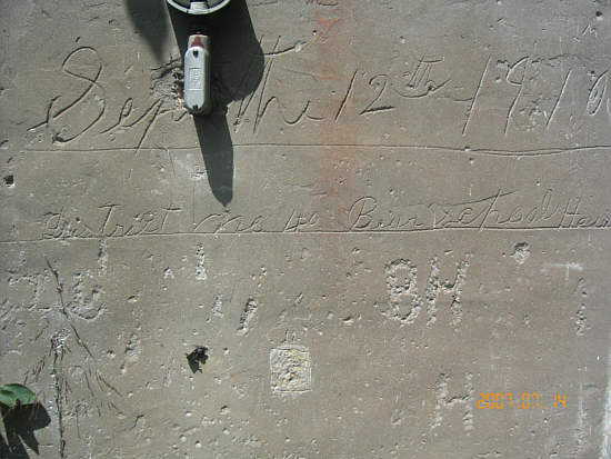  inscription on wall Bear School 