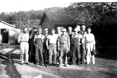  18 Stanton factory and employees at second location,  Lon first on left 