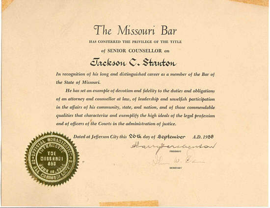  12 Senior Counsel Mo. Bar Jackson c. Stanton 