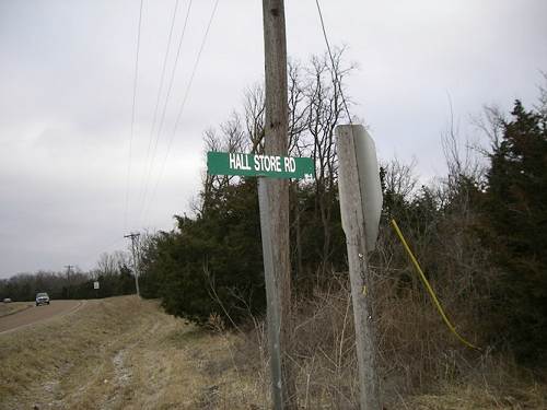 08 Hall's Store Road Sign