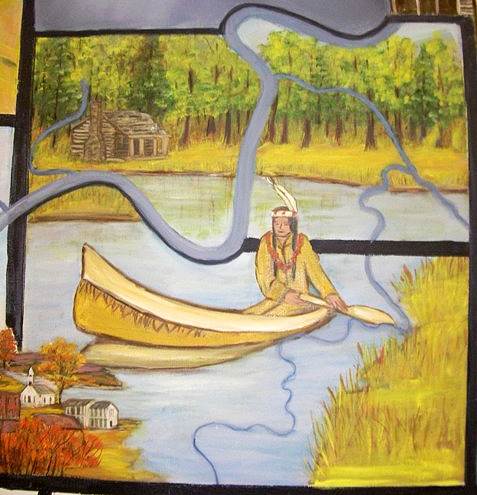 17 Osage Indian in Canoe