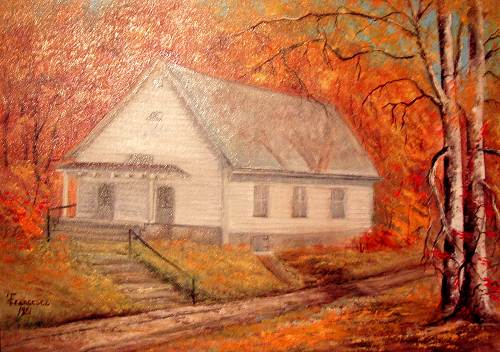 29c Saline Valley Church of Christ - Painted by Francesca Wright