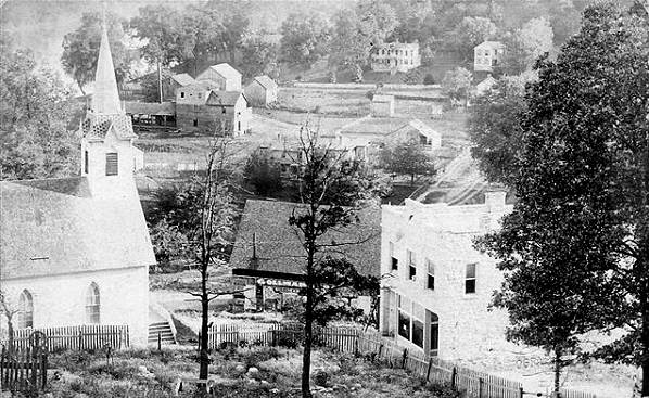 15 Presbyterian Church showing Tall Steeple