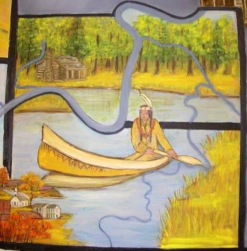 04 Osage Indian in Canoe