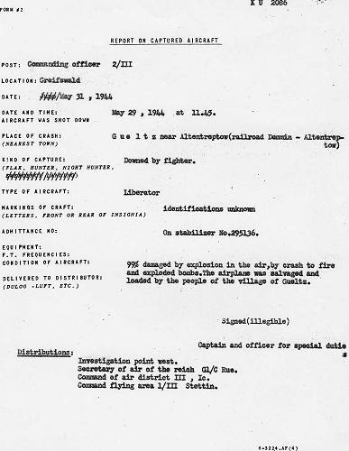 44 German Report on Captured Aircraft Translation