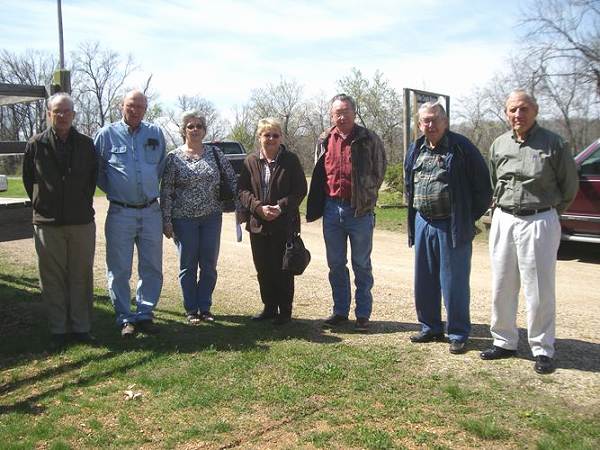 11 Joe Pryor, Brice Kallenbach, Karen Smith, Connie Prather, Jim Clark, Carl McDonald and Jack Brumley