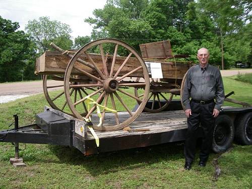 64 Brice Kallenbach with Old Wagon