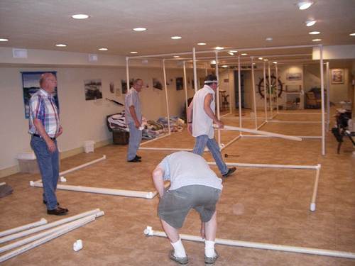 41 Setting up the Quilt Racks