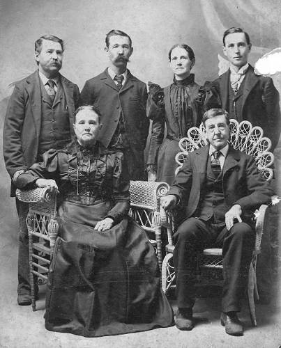 03 Front: Mary Ann McCarthur Garner and Thomas Garner - Behind are: Ben, Tom, Francis and  Hugh Garner