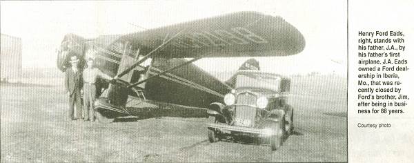 06 J.A. Eads and Henry Ford Eads with First Airplane