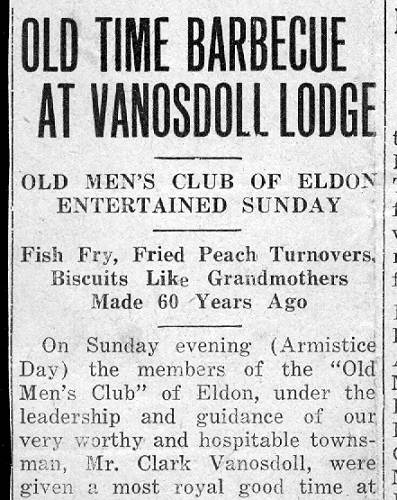 59 Old Time Barbecue - November 15, 1928