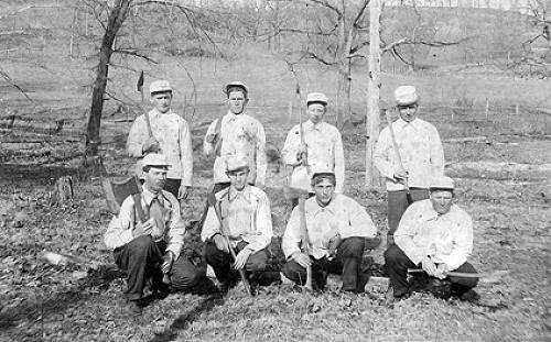 31 Modern Woodmen - On Right Sitting - Charles Jasper Carrender - Grandfather of Gary