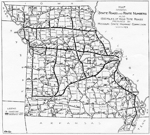 29 Missouri Road Map - 1923