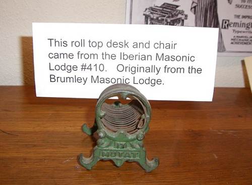 24c Original Brumley Masonic Hall Desk Card