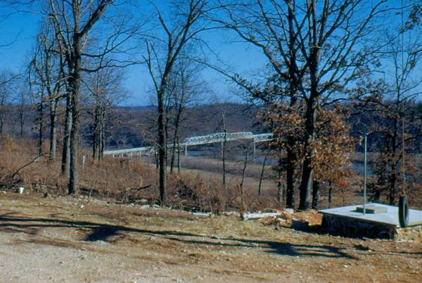 16 Osage River Bridge from top of Goodrich Hill Looking South - Late 1940's