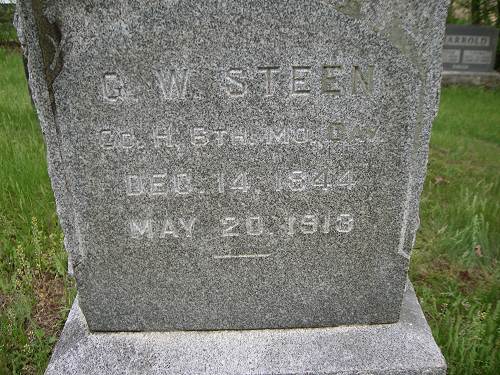 14 George Washington Steen Headstone