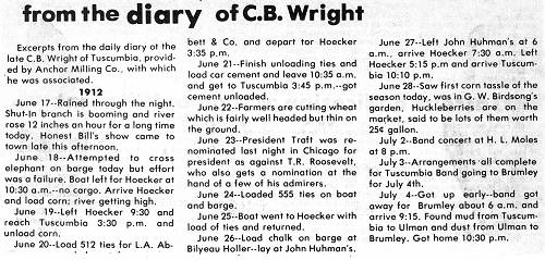 41 C.B. Wright Diary - June and July 1912