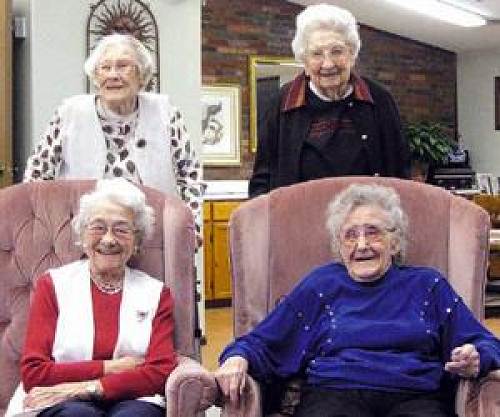 45 Blanche Keller, Helen Phillips, Sylvia Long and Lois Crismon