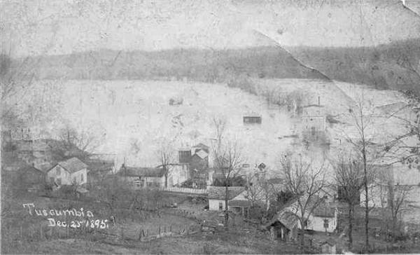 04 1895 Flood overlooking Mill from Crackerneck Hill