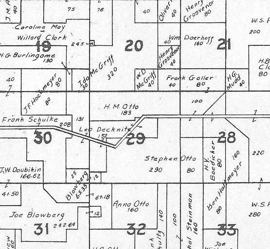 04 Osage Township - Doubikin Farm - Closeup of Sections 30 and 31