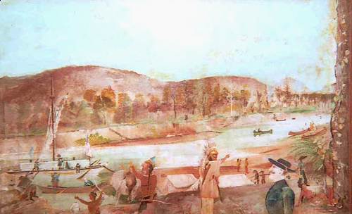 37 Pike's Landing at Tuscumbia as painted by Tuscumbia painter John Wright