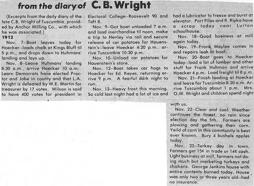 30 C.B. Wright Diary - November 1912