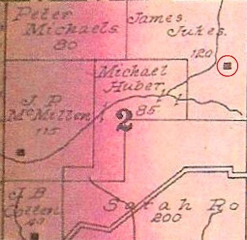 04a T40N-R15W - Close up of Section 2 - Jukes Cemetery