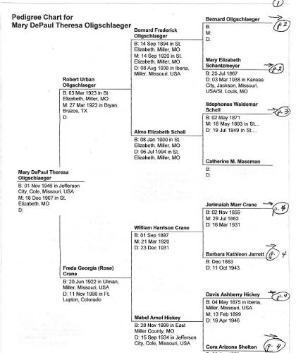 29d Mary Oligschlaeger Wright Genealogy