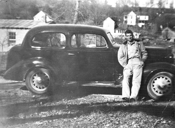 48 Bill Hawken with 1936 Chevrolet - 1949