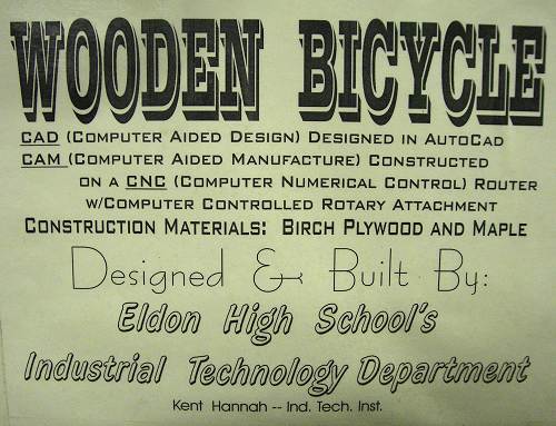 02 Wooden Bicycle Sign