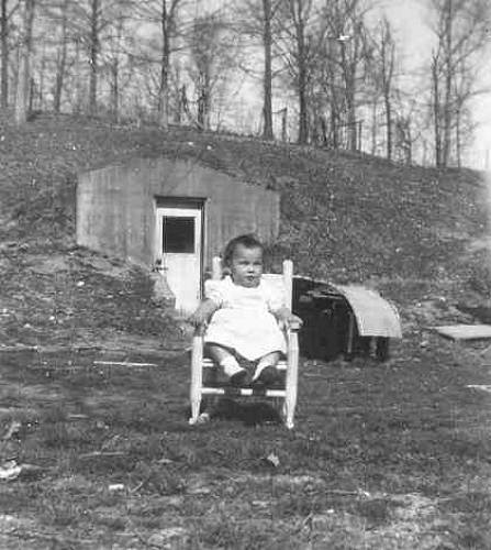 35 Judy at Bagnell Farm in front of Cellar