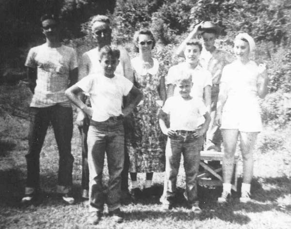 13 McGowin Family Left to Right : Jim, Josh, Buster, Frata, Danny, Kathrin, Buck and Nellie
