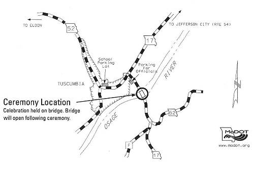 50 Tuscumbia Bridge Opening Celebration Map