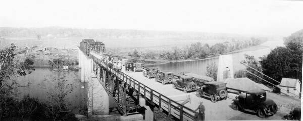 27 Tuscumbia Bridge - New 1933 - Old Suspension Bridge