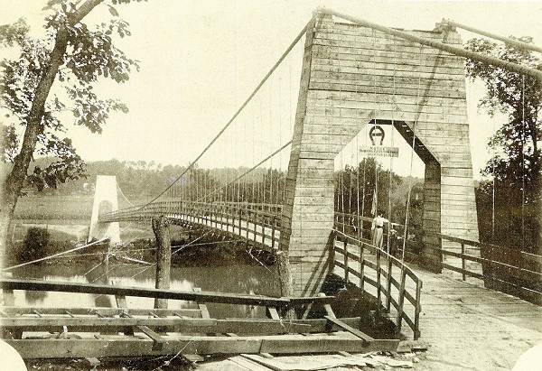 18c Suspension Bridge at Tuscumbia: 1905 - 1933