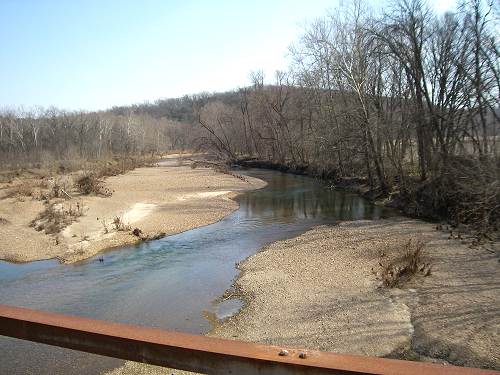 06 Big Tavern looking upstream at Highway A Bridge