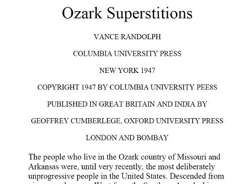 32 Ozark Superstitons - Introduction