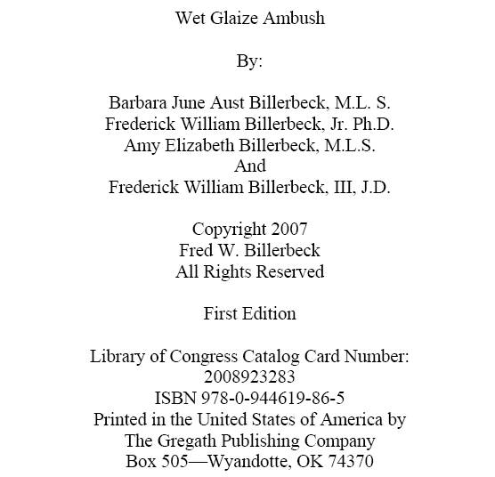 58 Wet Glaize Ambush Book Information