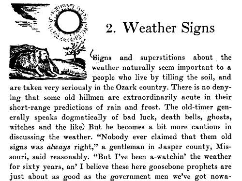 68 Ozark Superstitions - Weather Signs