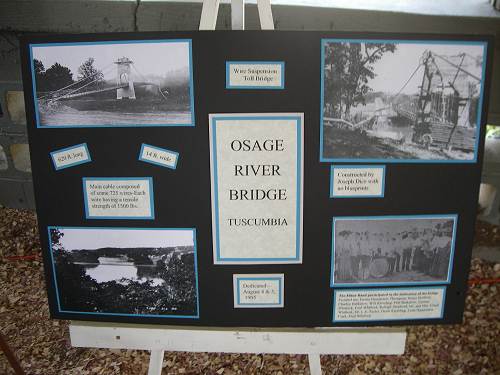 11 1905 Suspension bridge over Osage River at Tuscumbia