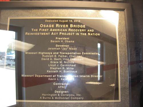 17 MoDoT Official Plaque