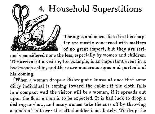 25 Ozark Superstitions - Household Superstitions