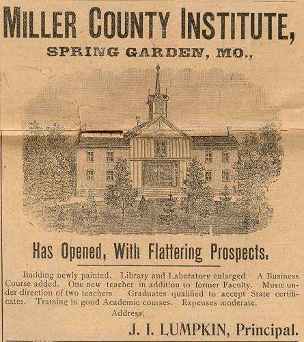 26 Miller County Institute Advertisement