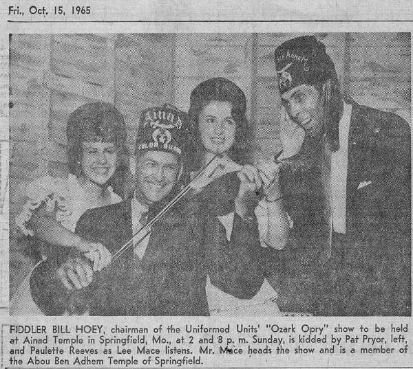 90f Ozark Opry 1965 On the Road - Trish, Paulette Reeves and Lee