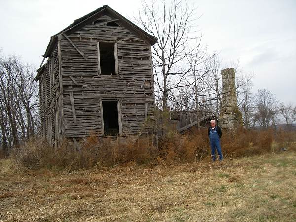 26 Don and House of Andrew Abel Jarrett - Log Cabin before 1890 - Framed Afterward