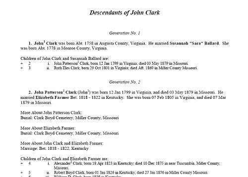 09 John Patterson Clark Genealogy 1