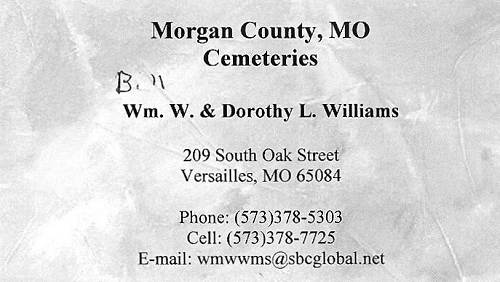 94 William and Dorothy Willams - Cemetery Audits