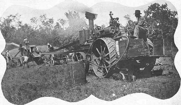 54 Sid Cardwell threshing at Kaiser - Grandfather of Bill Roark