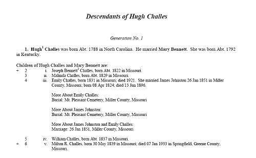 10 Hugh Challes Genealogy 1
