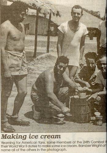 04 Some Members of the 24th making Ice Cream - Bamber, Far Right, can name all of Them